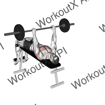 Barbell Decline Wide-grip Pullover animated GIF