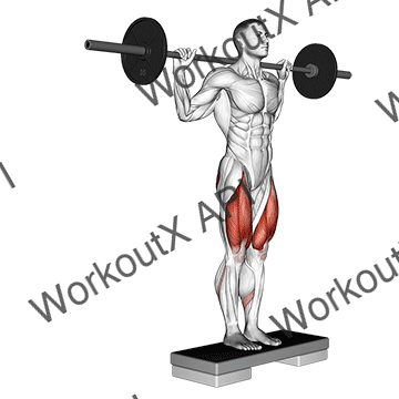 Barbell Rear Lunge V. 2 animated GIF