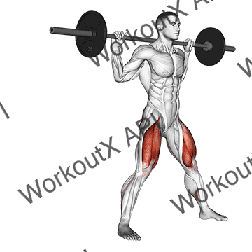 Barbell Side Split Squat V. 2 animated GIF