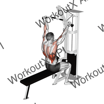 Cable Underhand Pulldown animated GIF