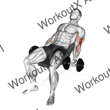 Dumbbell Incline Curl V. 2 animated GIF