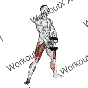 Dumbbell Plyo Squat animated GIF