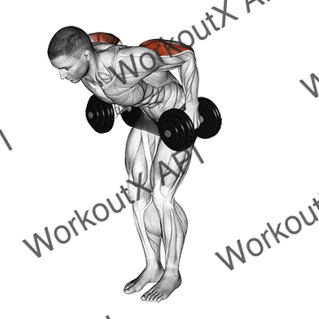 Dumbbell Standing Kickback animated GIF