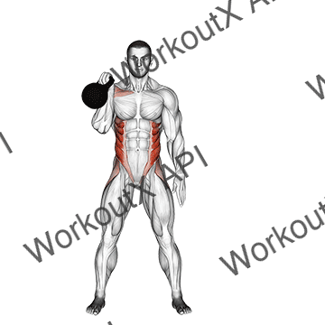 Kettlebell Bent Press animated GIF