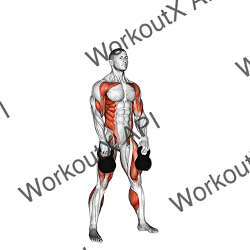 Kettlebell Double Snatch animated GIF