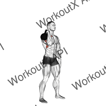 Kettlebell One Arm Push Press animated GIF