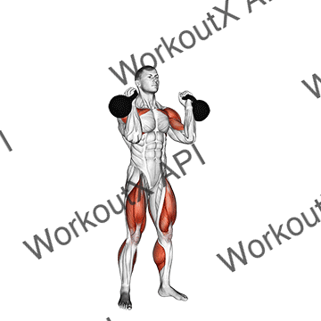 Kettlebell Thruster animated GIF
