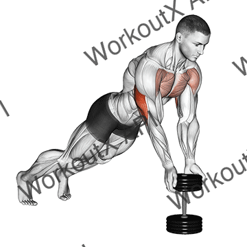 Push-up Close-grip Off Dumbbell animated GIF
