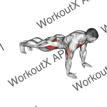Push-up Inside Leg Kick animated GIF