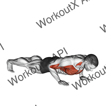 Shoulder Tap Push-up animated GIF