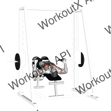 Smith Decline Bench Press animated GIF