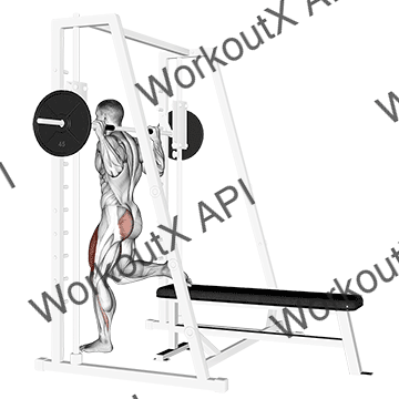 Smith Single Leg Split Squat animated GIF