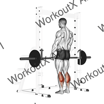 Smith Standing Leg Calf Raise animated GIF