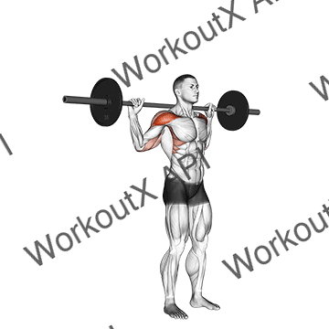 Standing Behind Neck Press animated GIF