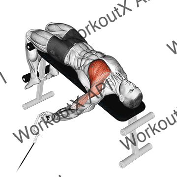 Cable One Arm Decline Chest Fly animated GIF