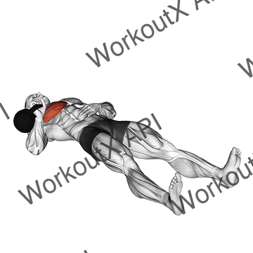 Kettlebell One Arm Floor Press animated GIF