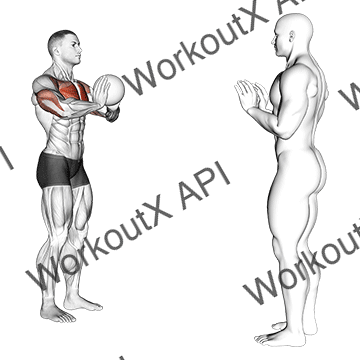 Medicine Ball Chest Pass animated GIF