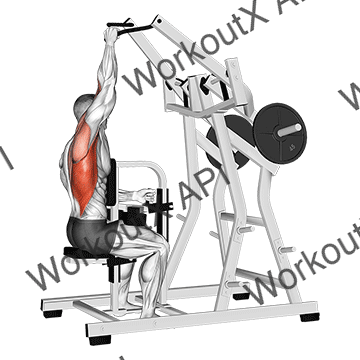Lever One Arm Lateral Wide Pulldown animated GIF