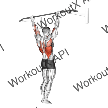 Wide Grip Pull-up animated GIF