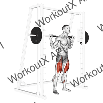 Smith Low Bar Squat animated GIF