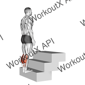 Standing Calf Raise (on A Staircase) animated GIF