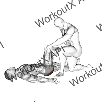 Assisted Lying Glutes Stretch animated GIF
