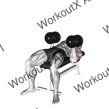 Dumbbell Twisting Bench Press animated GIF