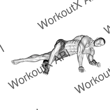 Roller Hip Lat Stretch animated GIF