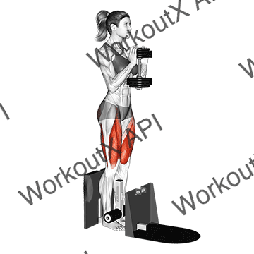 Dumbbell Supported Squat animated GIF