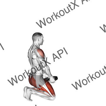 Weighted Kneeling Step With Swing animated GIF