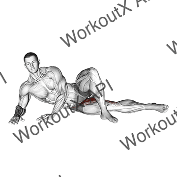 Side Lying Hip Adduction (male) animated GIF
